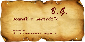 Bognár Gertrúd névjegykártya